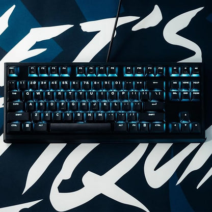 Alienware Wired Gaming Keyboard AW420K, Linear Mechanical, TKL | USB-C, Detachable Cable, Adjustable Height, RGB Per-Key, Dark Side of the Moon, 2-Year Warranty