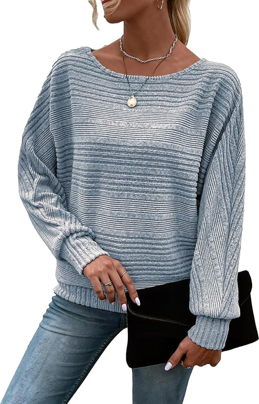 Womens Long Sleeve Shirts Crewneck Tunic Tops Pullover Sweaters Business Casual Blouses Fall Fashion 2026