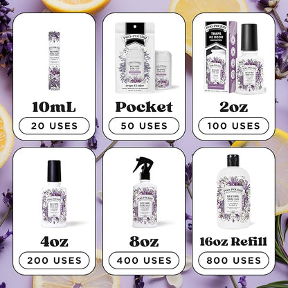 Poo-Pourri Before-You-Go 8oz Air & Toilet Freshener Lavender Vanilla Spray – Instantly Works to Trap Bathroom Odor – Plant Based Ingredients & Essential Oils – with Lavender, Vanilla & Citrus