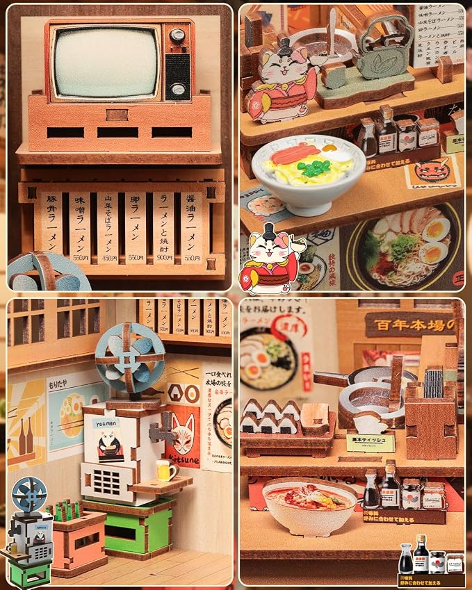 CUTEBEE Book Nook Kit - DIY Miniature House Dollhouse Kit for Adults and Teens, Booknook Tiny Japanese House Bookshelf Decor 3D Wooden Puzzle, Gifts for Family, Friends (Morita-Ya)