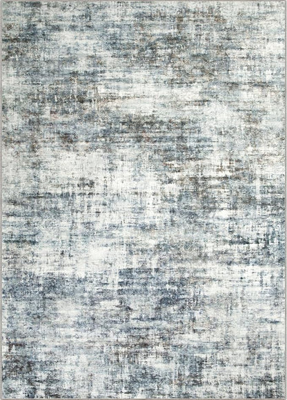 10x14 Area Rugs Washable Rug: Modern Abstract Living Room Rug Soft Anti-Skid Thin Carpet Indoor Floor Non-Shedding Carpets for Bedroom Dining Room Farmhouse Nursery Home Office Blue Multi
