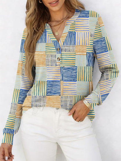 ANRABESS Women's Long Sleeve Shirts 2026 Spring Fashion Dressy Casual Tops Trendy Henley Blouses Cute Work Outfits Clothes