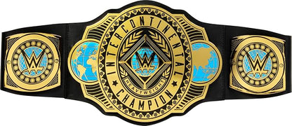 Mattel WWE Championship Title, Intercontinental Champion, Kid-Sized Belt Accessory for Role-Play & Costumes, 3+ feet Long with One-Time Adjustment