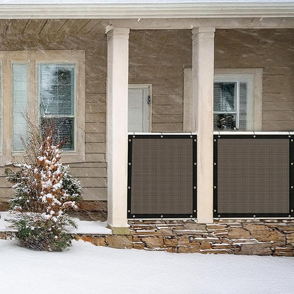 UPGRADE Privacy Fence Screen 3'x36' Brown Outdoor 90% Visibility Blockage 170 GSM Mesh Shade Cover Panels for Backyard,Balcony,Home Decoration with Zip Ties,Customized Avaliable