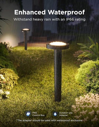 Govee Outdoor Pathway Lights 2, IP66 Waterproof, 60+ Scene Modes | for Yard, Garage, Garden, Lawn, Outdoor Decor, Works with Alexa, Google Assistant, Matter, Wired 4 Pack