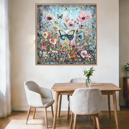 Butterfly in Bloom 1000 Piece Puzzles for Adults,Challenging Jigsaw Puzzles for Adults 1000 Pieces,Hard Difficult Impossible Puzzle for Family Game Night,Puzzle with Letters on Back Games
