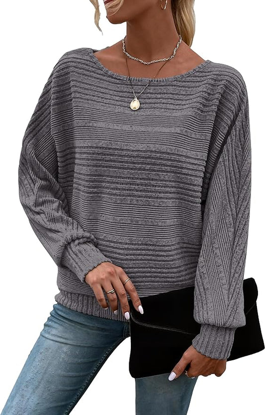 Womens Long Sleeve Shirts Crewneck Tunic Tops Pullover Sweaters Business Casual Blouses Fall Fashion 2026