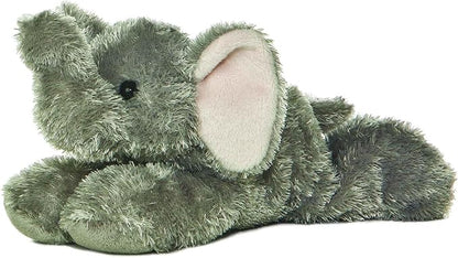 Aurora® Adorable Mini Flopsie™ Ellie™ Stuffed Animal - Mini Companions Ready for Playful Adventures - for Kids All Ages, Toddlers, Adults, and Families - Gray 8 Inches