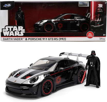 Jada Star Wars Darth Vader 1970 Dodge Charger R/T Hollywood Rides Die-Cast Car with Figure 1:24 Scale
