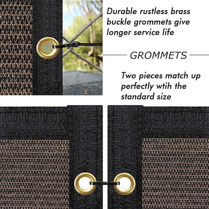 UPGRADE Privacy Fence Screen 5'x22' Brown Outdoor 90% Visibility Blockage 170 GSM Mesh Shade Cover Panels for Backyard,Balcony,Home Decoration with Zip Ties,Customized Avaliable