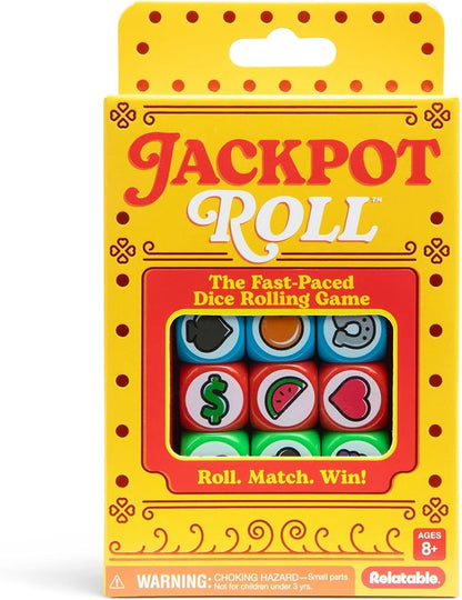 Jackpot Roll by Relatable – A Fast Paced Casino Themed Dice Game for Family Game Night and Games for Adults – Includes 20 Betting Tokens, 50 Cards, 12 Dice and Instructions