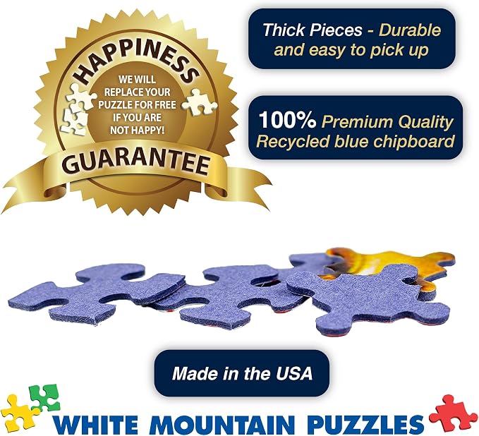 White Mountain 1000 Piece Jigsaw Puzzle Funny Rules Collage Puzzles with Large Pieces Gift for Adults and Family 24"x30" - Crazy State Laws