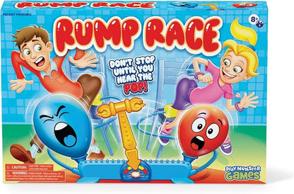 Rump Race Family Game Night - Balloon Popping Battle Board Game - Party Game - The Race is On to Pop Your Opponents Balloon - Bounce Your Balloon Off - Ages 8+