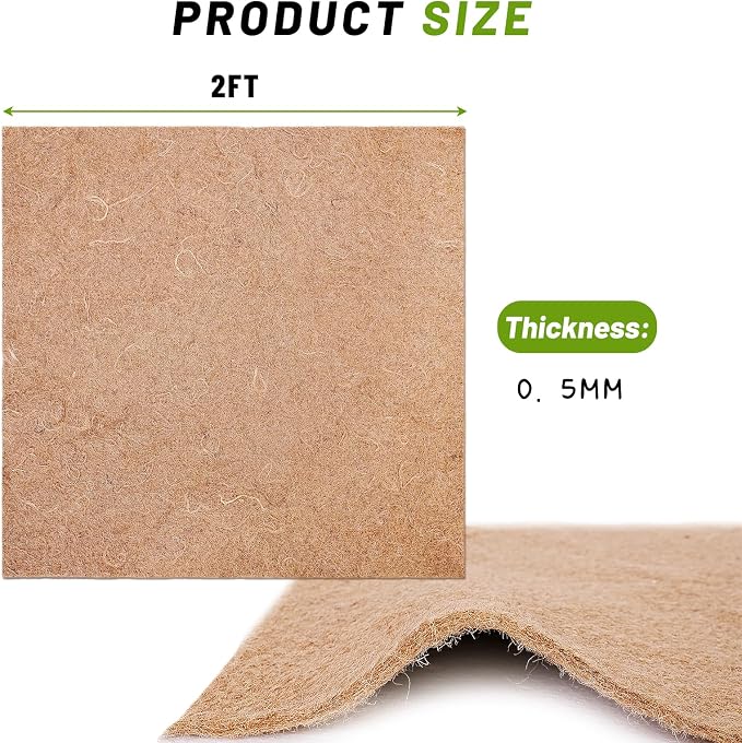 4 Pieces Worm Blanket,2 ftx2 ft Worm Blanket for Compost,Jute Fibre Worms Compost Blankets Fits Most Worm Bin Farm