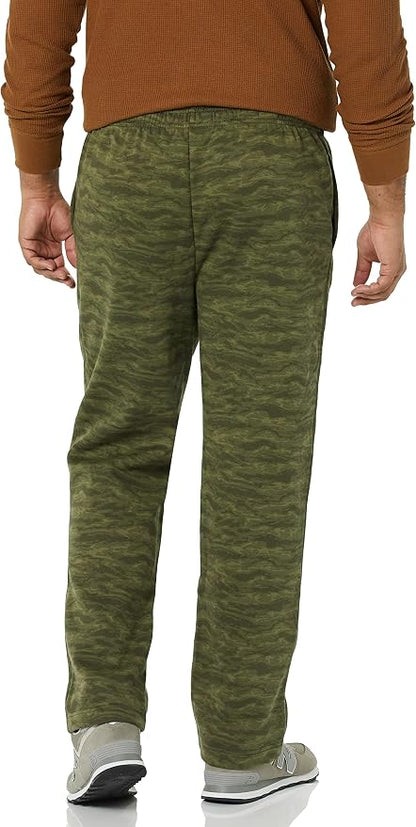Amazon Essentials Men's Relaxed Straight Leg Fleece Open Bottom Sweatpant (Available in Big & Tall)