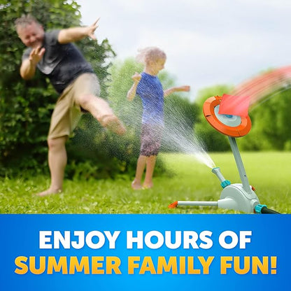 Blue Marble Toss 'N Soak Outdoor Sprinkler Game - Outdoor Water Play, Toss A Bean Bag & Soak Your Friends for Backyard Water Fun, Connects to Garden Hose, Kids Sprinklers for Yard, Yard Water Toys