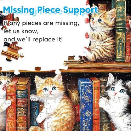 4-Pack 100 Piece Puzzles for Kids Ages 4-6 6-8 8-10 Year Old - Lovely Cats & Bear & Dogs Large Piece Jigsaw Puzzles, Kids Puzzles Learning Educational Toys Christmas Puzzle Gifts for Boys Girls