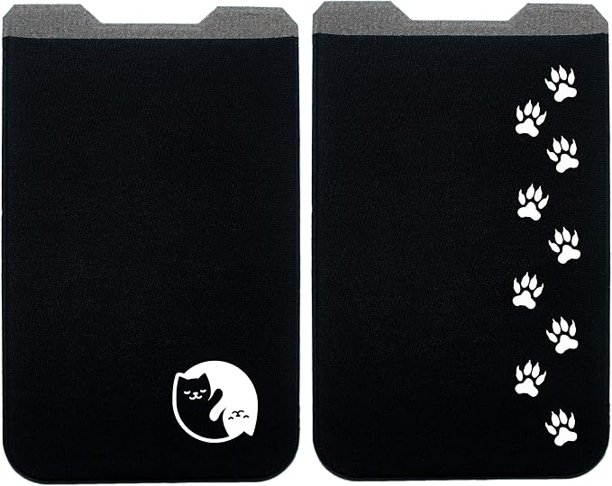 Phone Wallet - Adhesive Card Holder - Cell Phone Pouch - Stick on Lycra Pocket by Gecko - Carry Credit Cards and Cash