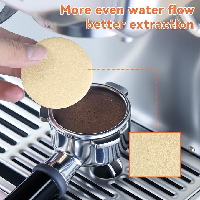 1000 Pcs Round Espresso Filter Paper for 58mm Puck Screen, 58mm Portafilter | Unbleached Disposable Coffee Filter Paper, Tear-Resistant, Convenient Accessibility, Less Residue Buildup, Daily Affordable
