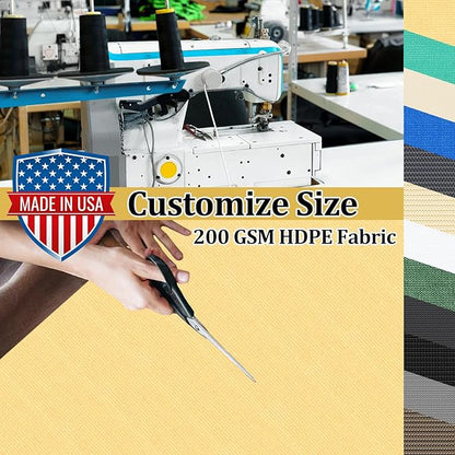 Shade&Beyond Customized Size 8' X 18' Shade Cloth with Grommets, 90% UV Protection UV Protection Mesh Tarp Sun Screens for Patio GN01, Sand