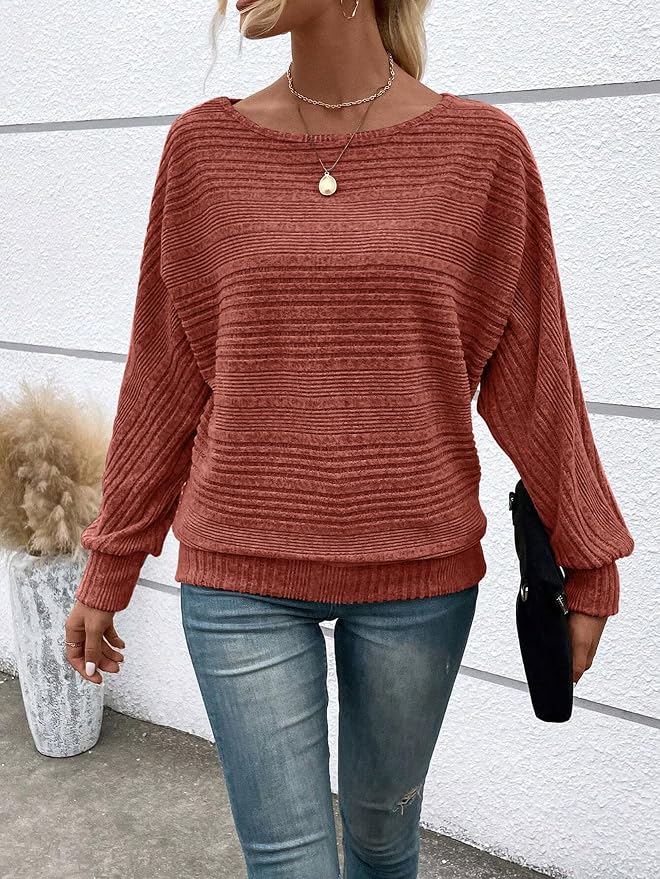 Womens Long Sleeve Shirts Crewneck Tunic Tops Pullover Sweaters Business Casual Blouses Fall Fashion 2026