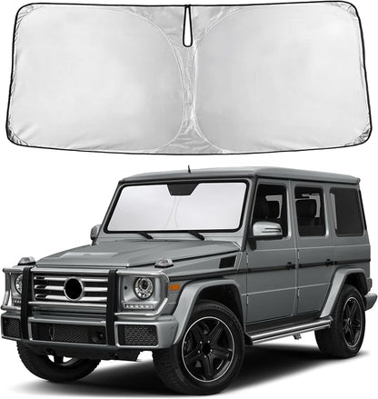 EcoNour Windshield Sunshade Compatible for Mercedes-Benz G Class 1990-2016 2017 2018, Sun Visor for Front Windshield & Window Sun Shade Cover, UV Heat Blocker & Protector, Car Accessories