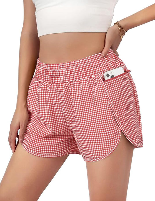 Blooming Jelly Women's Quick-Dry Running Shorts Workout Sport Layer Active Shorts with Pockets 1.75"