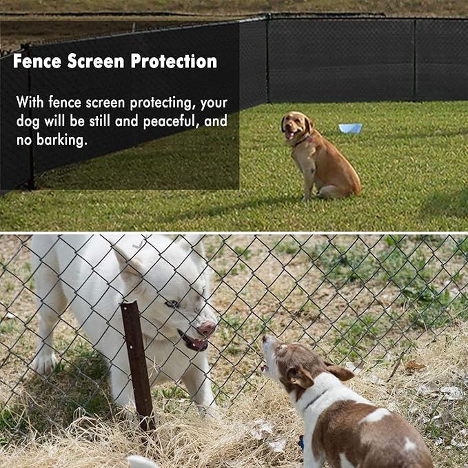 UPGRADE Privacy Fence Screen 6'x43' Black Outdoor 90% Visibility Blockage 170 GSM Mesh Shade Cover Panels for Backyard,Balcony,Home Decoration with Zip Ties,Customized Avaliable