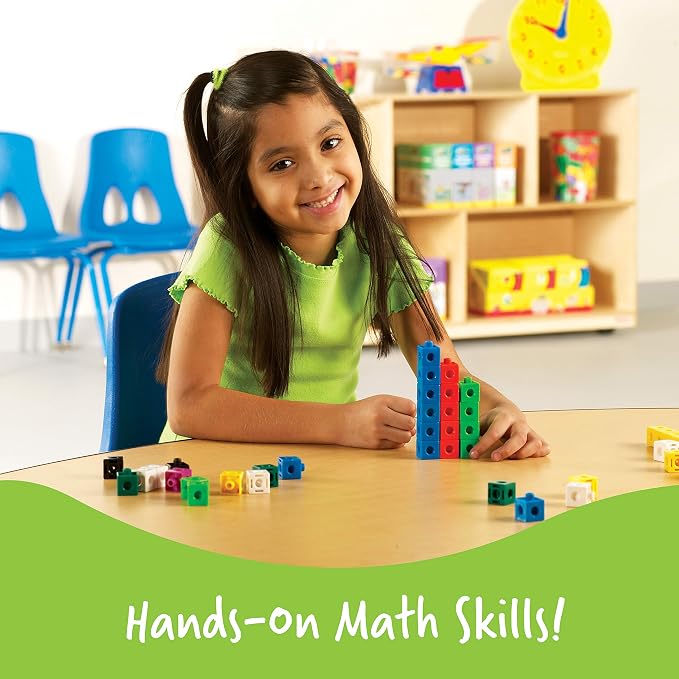 Learning Resources Snap Cubes - 100 Pieces, Ages 5+ Homeschool and Classroom Supplies, Educational Counting Toy, Math Games for Kids, Teacher Aids