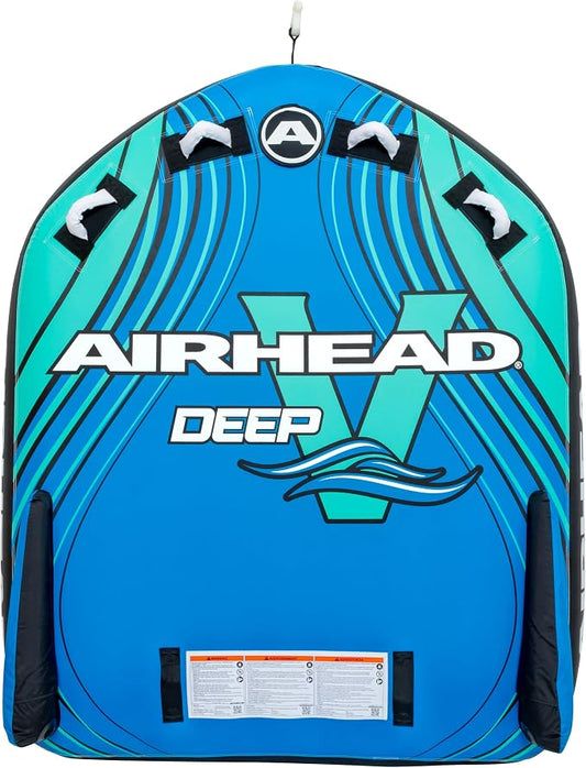 Airhead G-Force Towable Tube for Boating, 1-4 Rider Inflatable Boat Tube for Water Tubing, Heavy Duty Full Nylon Cover, Stabilizer Fins with Neoprene Knuckle Guards, Speed Safety Valve