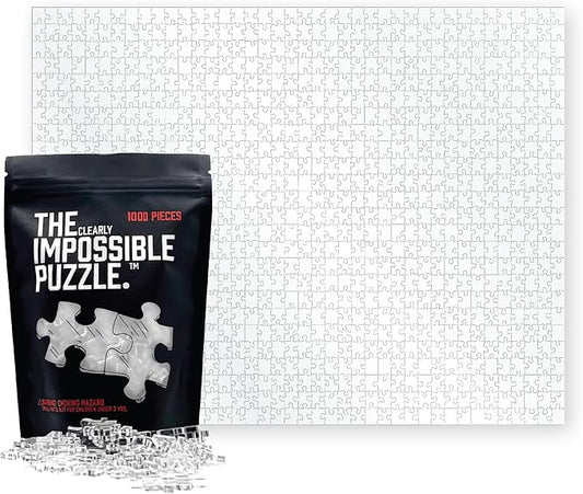 The Clearly Impossible Puzzle 100, 200, 500, 1000 Pieces Hard Puzzle for Adults Cool Difficult Puzzles Clear Hardest Puzzle - Difficult Funny Puzzle for Adults (1000 Piece)