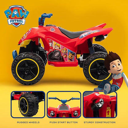 Paw Patrol - 12V ATV Ride On Toy, Adventure-Ready Vehicle for Young Fans, Durable Construction for Outdoor Use (Red)