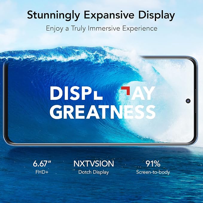 TCL 20S Unlocked Android Smartphone with 6.67” Dotch FHD+ Display, 64MP Quad Rear Camera System, 128GB+4GB RAM, 5000mAh Battery with Fast Charging, North Star Blue