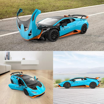 RASTAR Lamborghini RC Car 1/14 Lamborghini Huracán STO Model Car 2.4Ghz Blue Remote Control Toy Car for Boys