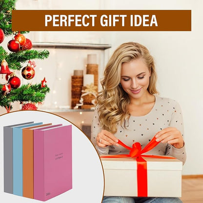 4 Pcs Decorative Books | Faux Modern Coffee Table & Shelf Decor | Sleek Minimalist Look for Living Room, Office and Entryway - Not Real, Tool-Free 2-Min Setup
