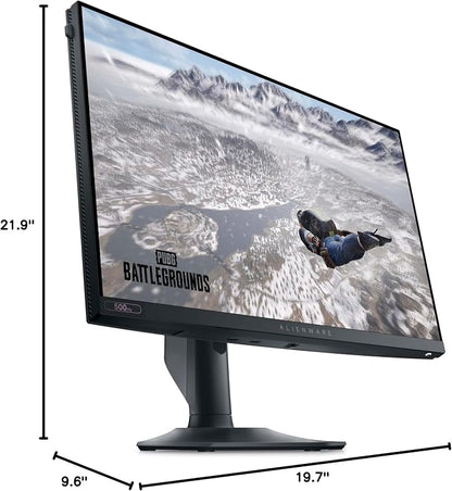 Dell 24 Monitor AW2524HF, FHD Fast IPS, 0.5ms, AMD FreeSync Premium | 400 cd/m² Brightness, Anti-Glare, 99% sRGB, Height Adjust 4.3in, Pivot, Swivel, VESA Adaptive-Sync, USB 3.2 Hub