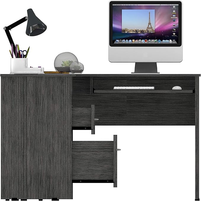 NicBex Kimberly-DW-00014-LWJ Home Office Desks, 47.2"x41.3"x30.4", Brown