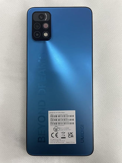 UMIDIGI A11 Pro Max Unlocked Cell Phone, Helio G80, 4GB+128GB Expandable 256GB, 6.8 Inch FHD Touch Screen, 5150mAh Battery Android Phone, 48MP+16MP, Dual SIM 4G Volte, Al Face Unlock