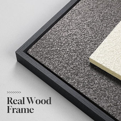 3D Textured Framed Abstract Wall Art, 3 Piece Modern Paintings Artwork for Walls, Black White Brown Geometric Sandstone Texture Pictures for Living Room Dining Room Bedroom Office Wall Decor 16x24 In