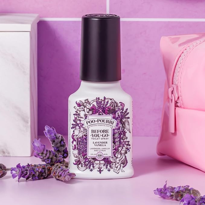 Poo-Pourri Before-You-Go Toilet Spray, Original Citrus, 4 Fl Oz, Up to 200 Uses, Bathroom Odor Deodorizer, Plant-Based with Essential Oils, for Home or Work, Lemon, Bergamot and Lemongrass Scent