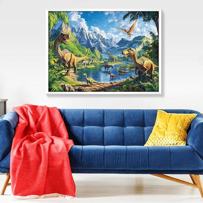 300 Pieces Dinosaur Puzzles for Adults, Lake Animals Puzzle for Adults Children, Tyrannosaurus Puzzle 300 Pieces, Gift for Birthday, Home Decor, Fun for Family Entertainment(20.5 * 15 in)