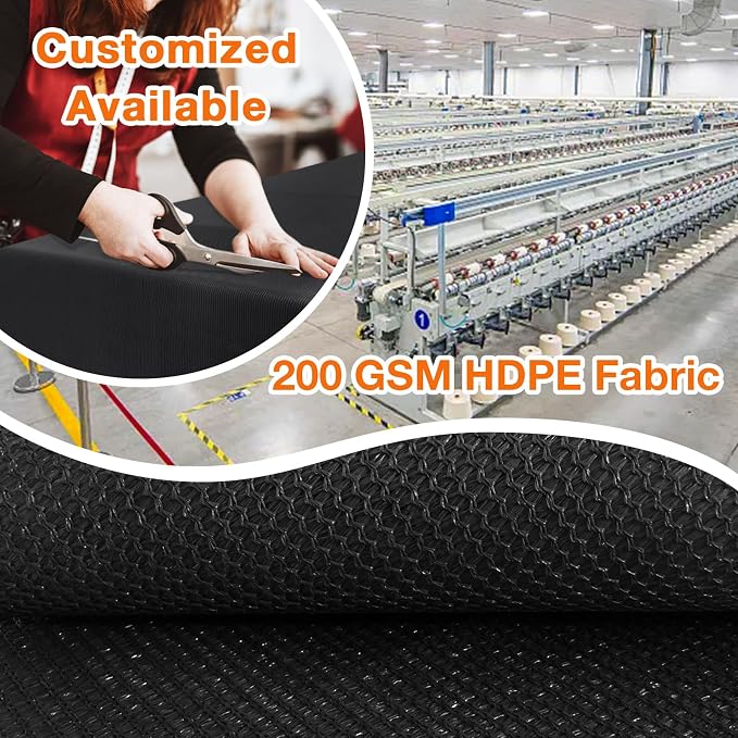 Artpuch Outdoor Pergola Shade Cover 13x14 FT Sun Shade Cloth with Grommets Black 90% UV Protection Canopy Patio Privacy Screen (Customized Available)