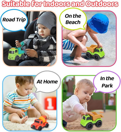 Toddler Cars Toys for 2 3 Year Old Boy, 3 in 1 Dump Truck Mixer Cement and Crane Toys for Baby Boy Girls, BPA Free, Phthalates Free, PVC, Outdoor Toy for Toddlers 2-4, Easter Birthday Gifts for Kids