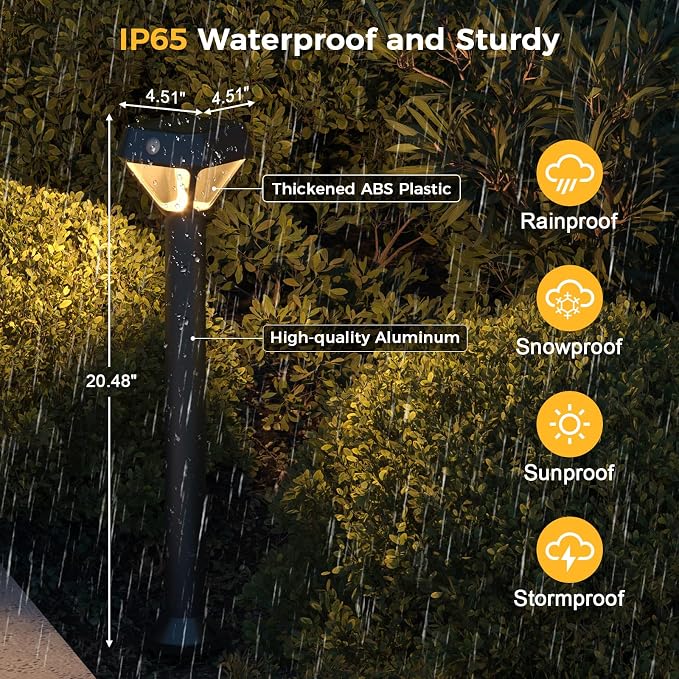 XMCOSY+ Smart Solar Pathway Lights, Motion Sensor Outdoor Light, 6 Pack | Smart Gateway Included, App & Voice Control Landscape Lights Solar Powered, RGBCW DIY Light, Auto Schedules, IP65 Waterproof