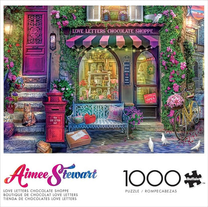 Buffalo Games Aimee Stewart - Chocolate Shoppe - 1000 Piece Jigsaw Puzzle - Multicolor, 26.75 x 19.75 in - 1000 Piece Puzzle for Adults - Full Color Poster - High Resolution Artwork