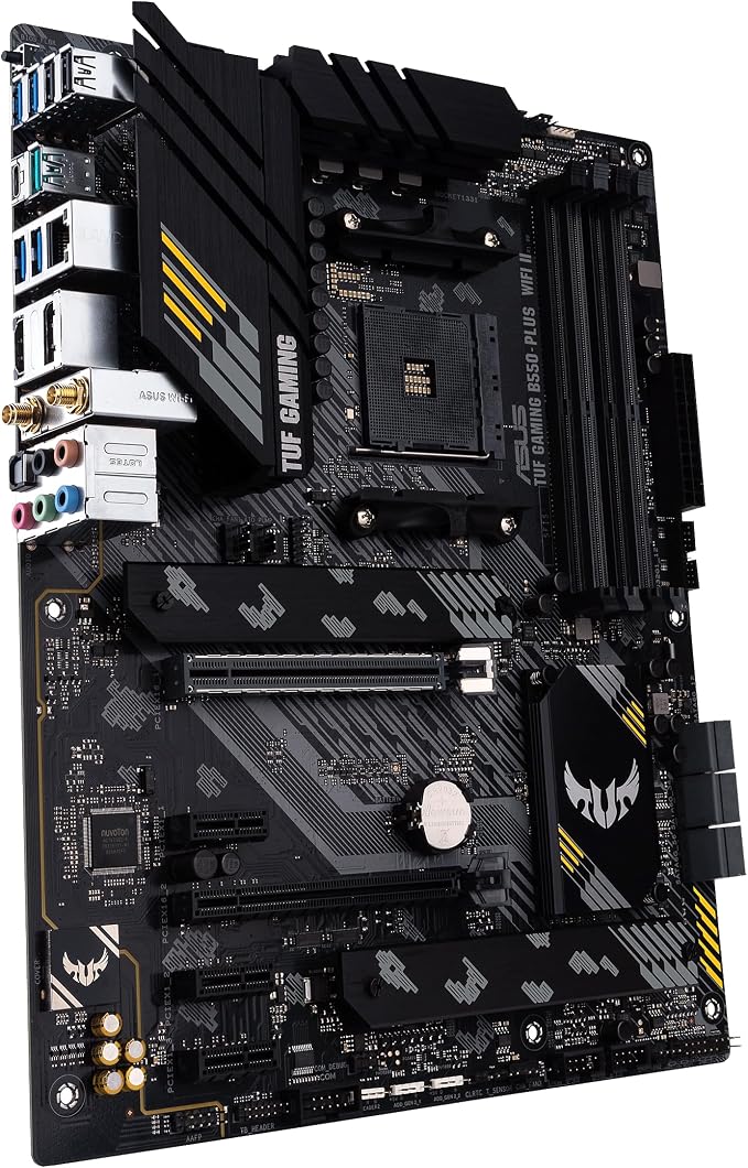ASUS TUF Gaming B550-PLUS WiFi II AMD AM4 (3rd Gen Ryzen™) ATX Gaming Motherboard (PCIe 4.0, WiFi 6, 2.5Gb LAN, BIOS Flashback, USB 3.2 Gen 2, Addressable Gen 2 RGB Header and Aura Sync)