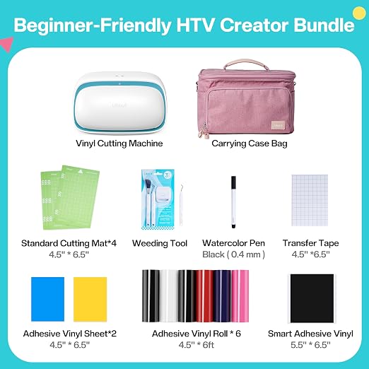 Likcut Vinyl Cutter Machine - Heat Transfer Creator Bundle with Carrying Case & Accessories