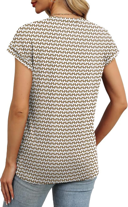 Alaroo Womens Summer Tops Short Sleeve Shirts Crew Neck Tshirt Cute Trendy Tunic Blouses (S-3XL)