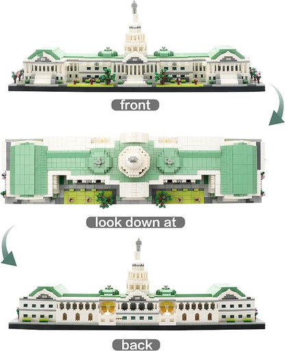 KLMEi United States Capitol Building Set for Adults, Architecture Sets, Famous Landmark Tiny Bricks Collection Kit, Presents for Teens Age of 14+ 3630 PCS