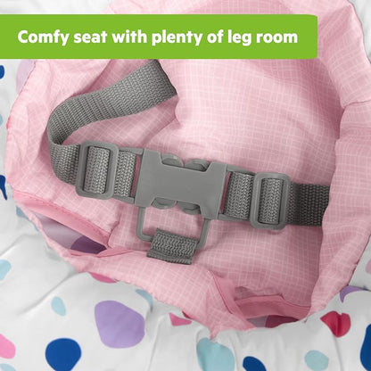 Bright Starts Learn-to-Sit 2-Position Baby Floor Seat with Toys, Pink, 4-12 Months